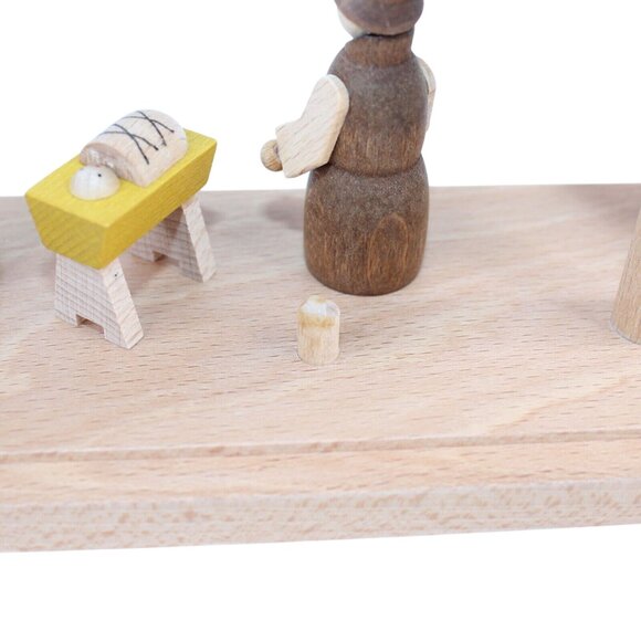 Wooden Straco Christmas Nativity Scene Arched 5-Candle Holder Made in Germany - Picture 12 of 12